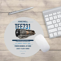 Thumbnail for TFE731 design on light gray round mouse pad