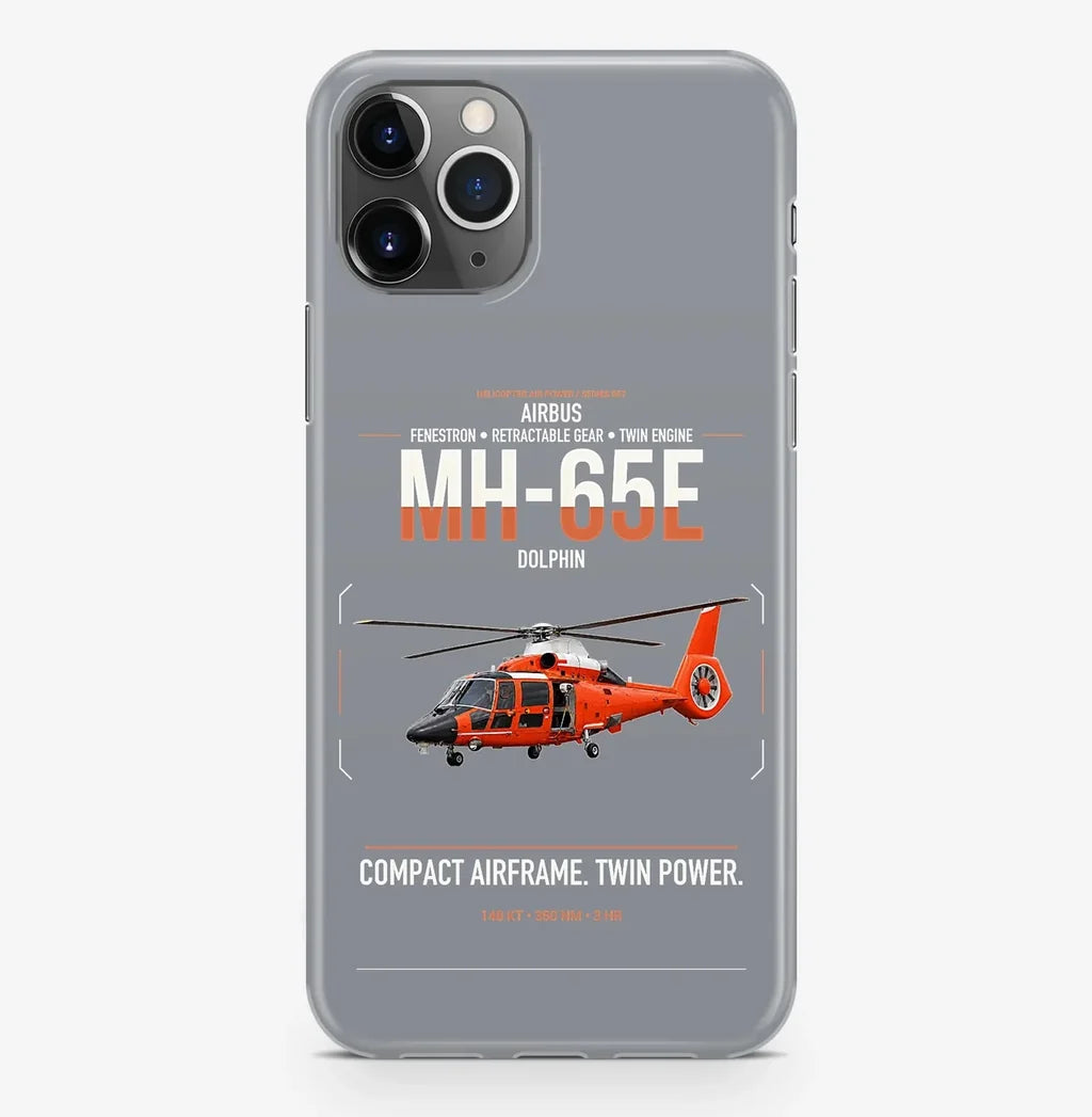 Airbus MH-65E Dolphin design on gray magsafe iphone case, for iPhone Pro Max