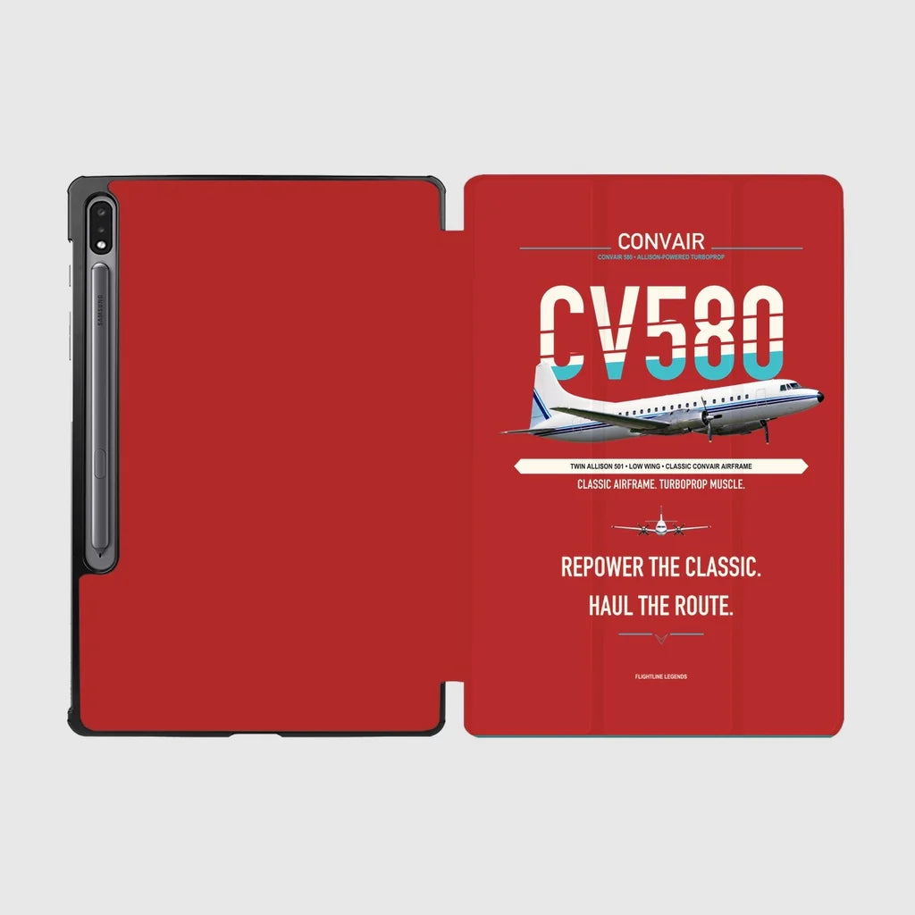 Convair 580 design on red samsung tablet tablet case