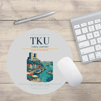 Thumbnail for Turku Airport (TKU) design on light gray round mouse pad