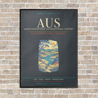 Thumbnail for Austin-Bergstrom International Airport AUS - Canvas Framed - Gray