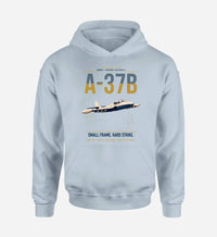 Thumbnail for A-37B Dragonfly design on light blue double-side hoodie