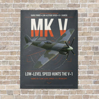 Thumbnail for Hawker Tempest Mk V vertical canvas print - no frame - gray background
