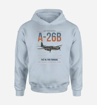 Thumbnail for A-26B Invader design on light blue double-side hoodie