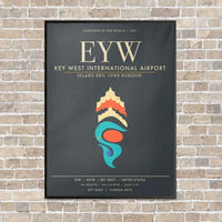 Thumbnail for Key West International Airport EYW - Canvas Framed - Gray