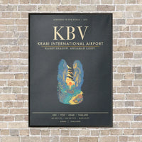 Thumbnail for Krabi International Airport KBV - Canvas Framed - Gray