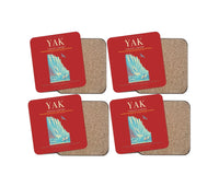 Thumbnail for Yakutat Airport (YAK) design on red 4 pieces set coaster