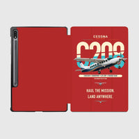 Thumbnail for Cessna 208 Caravan design on red samsung tablet tablet case