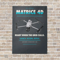 Thumbnail for DJI Matrice 4D vertical canvas print - no frame - gray background