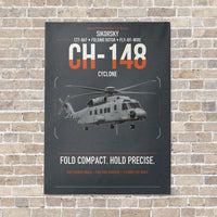 Thumbnail for Sikorsky CH-148 Cyclone vertical canvas print - no frame - gray background