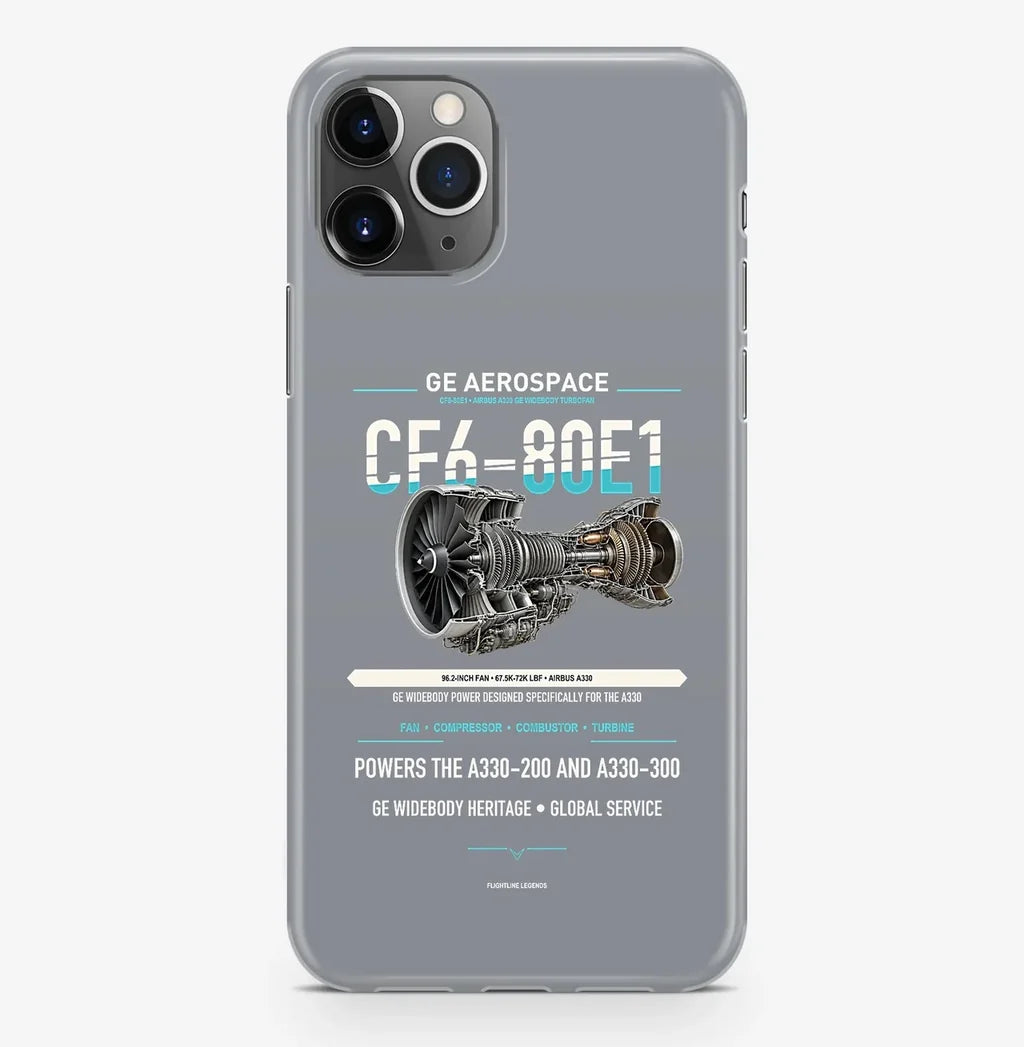 CF6-80E1 Case ProMax design on gray iphone case promax
