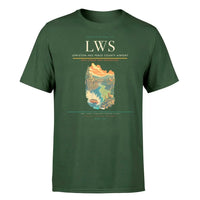 Thumbnail for Lewiston–Nez Perce County Airport (LWS) T-Shirt single-side front print in Dark Green | lewistonnez-perce-county-airport-lws-double-side-t-shirt
