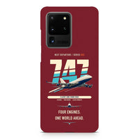 Thumbnail for Boeing 747-400 design on samsung case - dark red