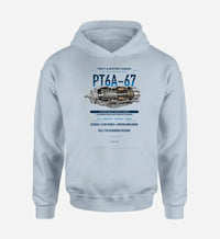 Thumbnail for PT6A-67 design on light blue hoodie single side