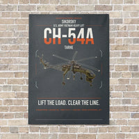 Thumbnail for Sikorsky CH-54A Tarhe vertical canvas print - no frame - gray background