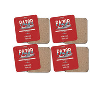 Thumbnail for Piper PA-28R Arrow III design on red 4 pieces set coaster
