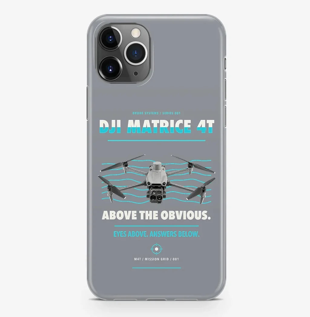 DJI Matrice 4T Case ProMax design on gray iphone case promax