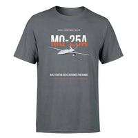 Thumbnail for MQ-25A STINGRAY design on gray double-side t-shirt, single-side print