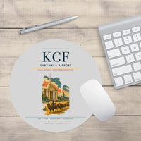 Thumbnail for Sary-Arka Airport (KGF) design on light gray round mouse pad