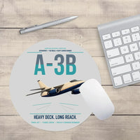 Thumbnail for A-3B Skywarrior design on light gray round mouse pad