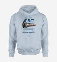 Thumbnail for AE 3007 design on light blue hoodie single side