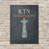 Thumbnail for Ketchikan International Airport KTN vertical canvas print - no frame - gray background