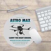 Thumbnail for Freefly Astro Max design on light gray round mouse pad