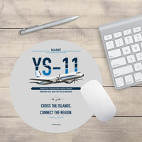 Thumbnail for NAMC YS-11A design on light gray round mouse pad