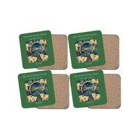 Thumbnail for The Wind Tunnel Model - Designed Coasters design on green 4-pieces-set