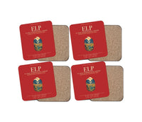 Thumbnail for El Paso International Airport (ELP) design on red 4 pieces set coaster