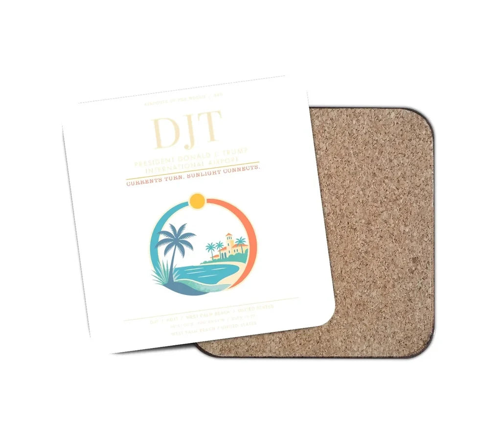 President Donald J. Trump International Airport DJT  West Palm Beach Coaster 1-Piece - White