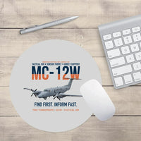 Thumbnail for MC-12W Liberty Eyes Over The Ground design on light gray round mouse pad