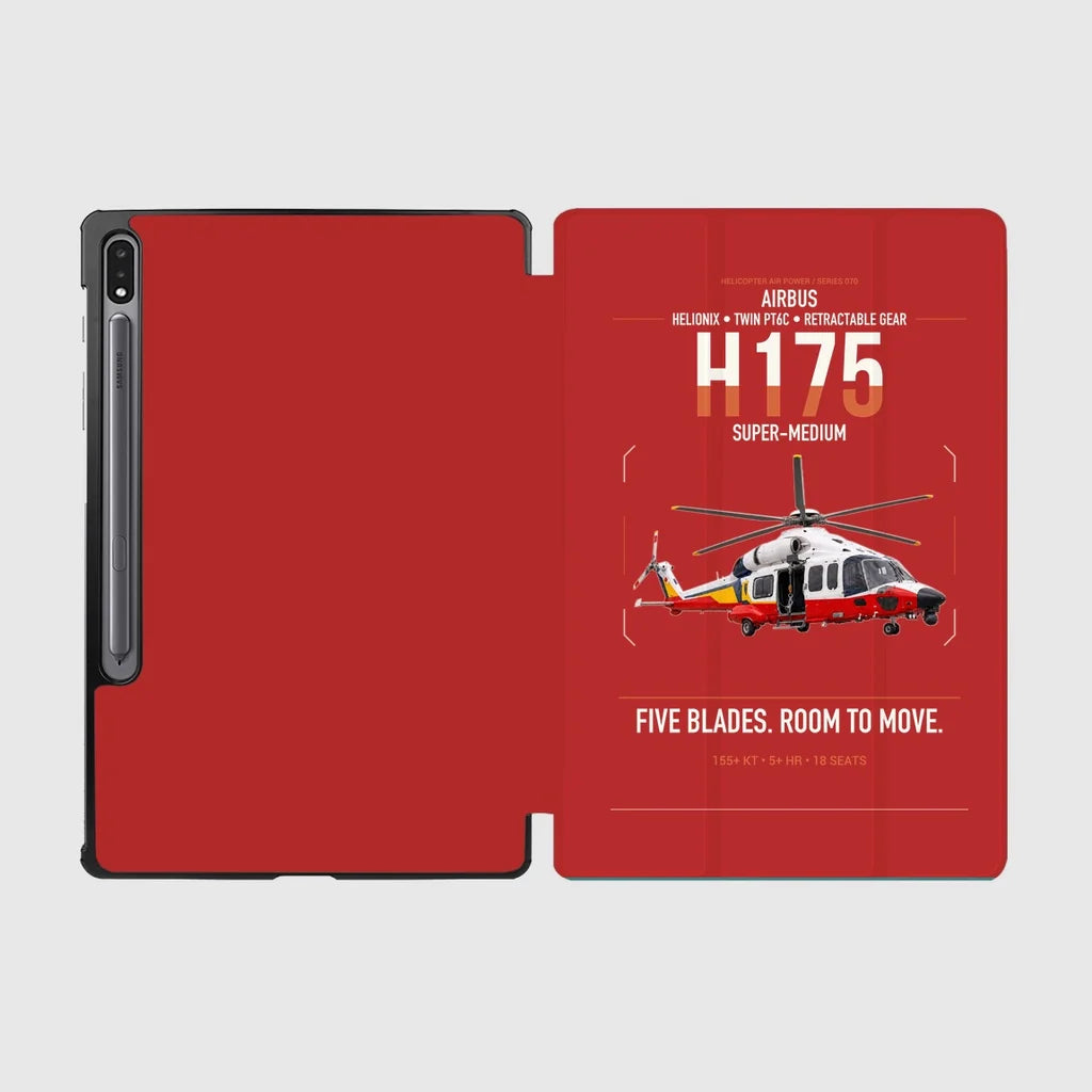 Airbus H175 design on red samsung tablet tablet case