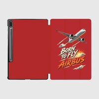Thumbnail for Born To Fly Airbus design on red samsung tablet tablet case