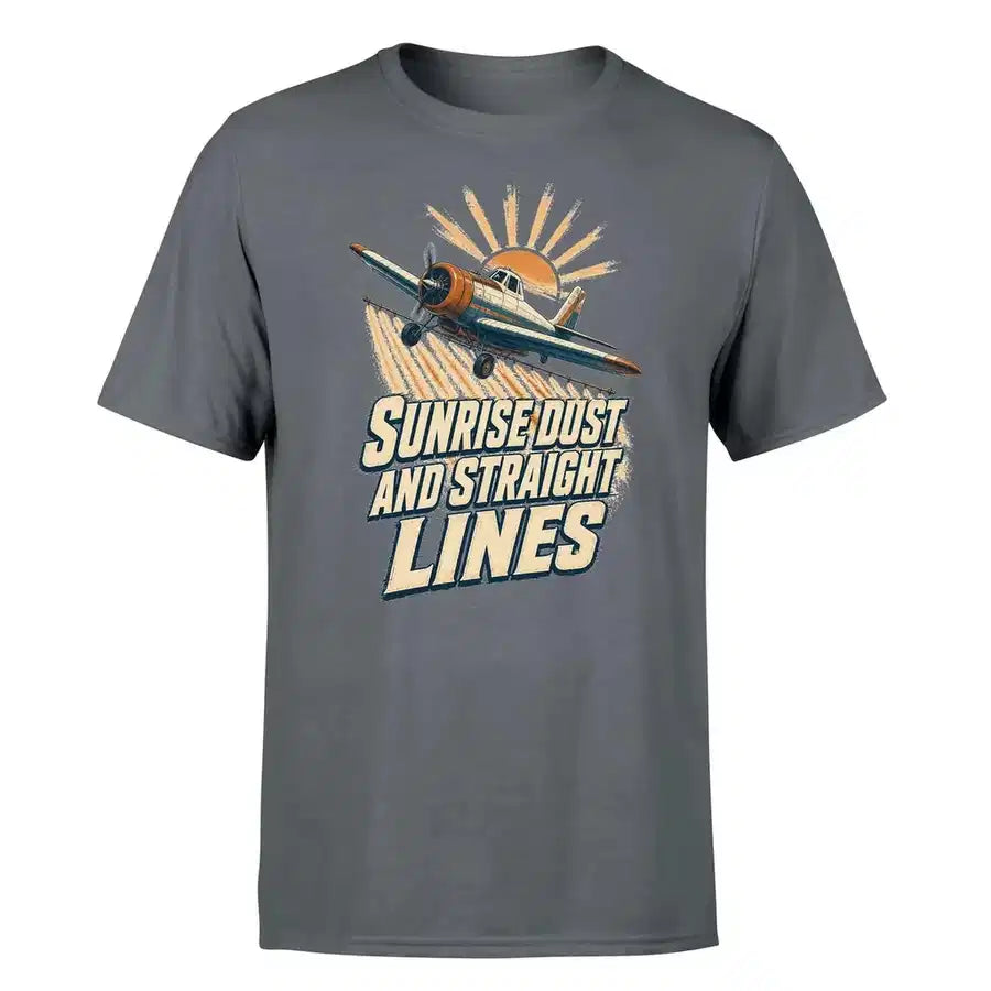 SIGNAL 574 - Sunrise Dust And Straight Lines - Premium T-Shirt design on gray premium t shirt