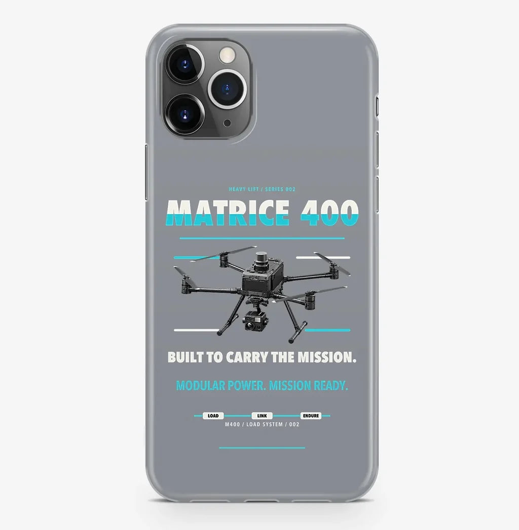 DJI Matrice 400 Case ProMax design on gray iphone case promax