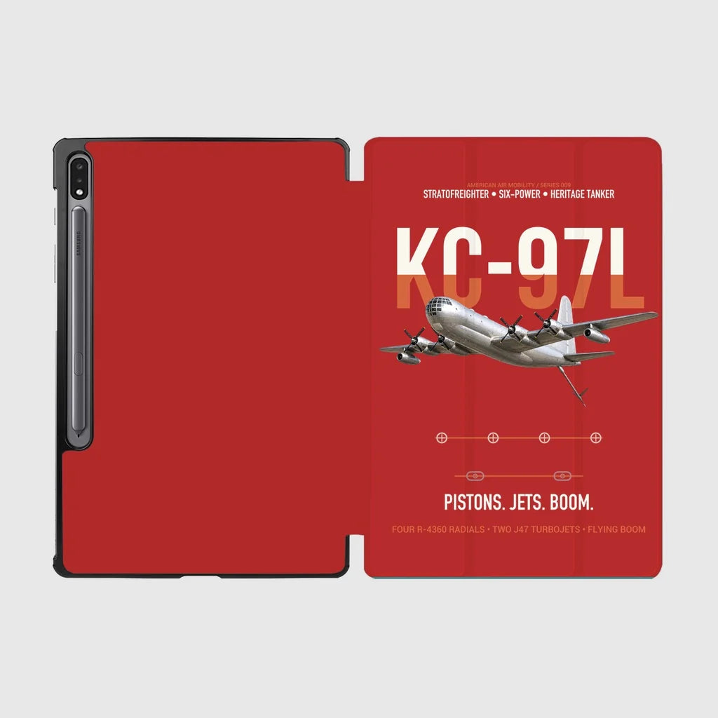 KC-97L STRATOFREIGHTER design on red samsung tablet tablet case