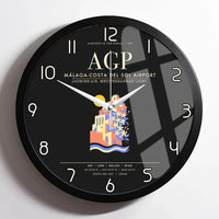Thumbnail for Malaga-Costa del Sol Airport AGP Wall-Clock Framed - Black