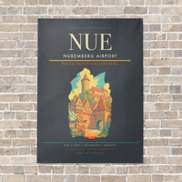 Thumbnail for Nuremberg Airport NUE vertical canvas print - no frame - gray background