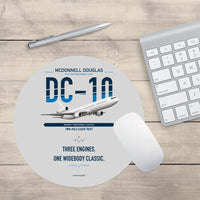 Thumbnail for McDonnell Douglas DC-10 design on light gray round mouse pad