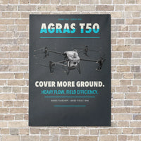 Thumbnail for DJI Agras T50 vertical canvas print - no frame - gray background