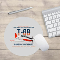 Thumbnail for T-6B Texan II Naval Aviator Training design on light gray round mouse pad