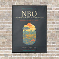 Thumbnail for Jomo Kenyatta International Airport Nairobi NBO - Canvas Framed - Gray