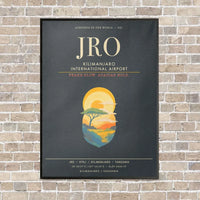 Thumbnail for Kilimanjaro International Airport JRO - Canvas Framed - Gray