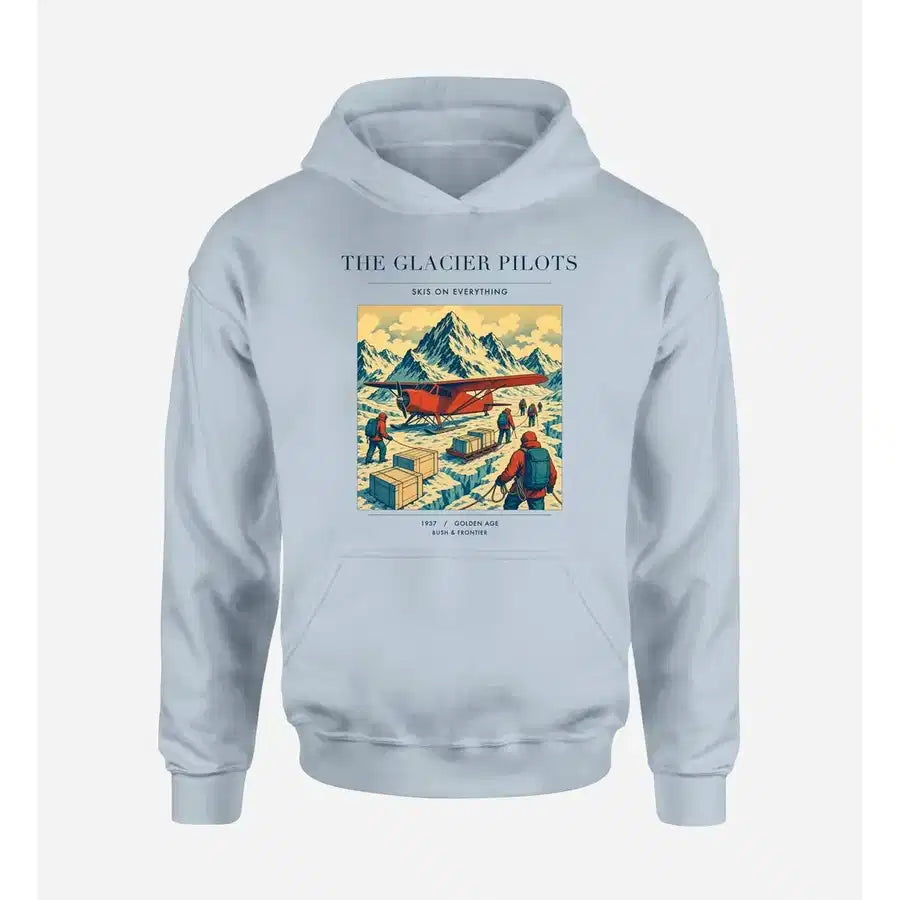 VINTAGE G4028 - The Glacier Pilots - Premium Hoodie design on lightblue premium
