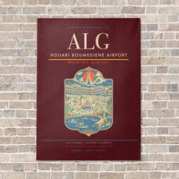 Thumbnail for Houari Boumediene Airport ALG - Canvas No Frame - Dark Red