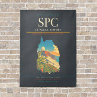 Thumbnail for La Palma Airport SPC vertical canvas print - no frame - gray background