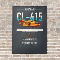 Thumbnail for Canadair CL-415 vertical canvas print - no frame - gray background