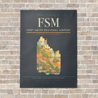 Thumbnail for Fort Smith Regional Airport FSM vertical canvas print - no frame - gray background
