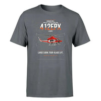 Thumbnail for SUBARU Bell 412EPX design on gray t-shirt, single-side print